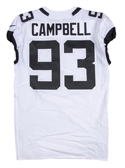 2019 Calais Campbell Game Issued Jacksonville Jaguars #93 Road Jersey (Mears)